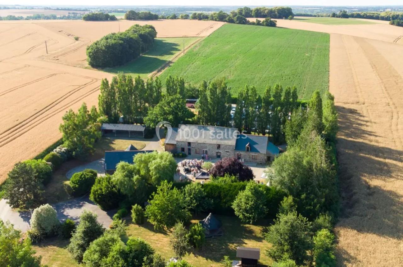 Vue aérienne de notre domaine