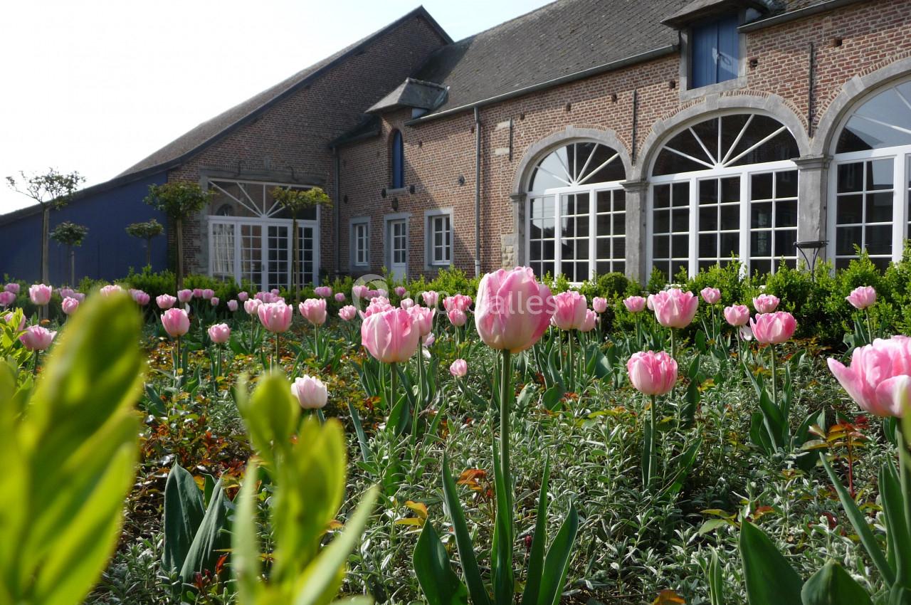 La cour intérieure au printemps