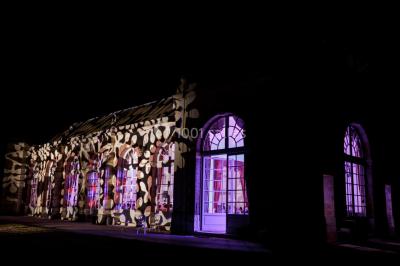Miniature Location salle Fontaine-Chaalis (Oise) - Domaine de Chaalis #16 Intérieur d'une chapelle gothique avec des vitraux colorés, des voûtes ornées et des peintures murales détaillées.