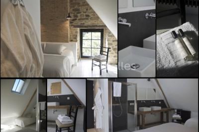 Miniature Location salle Treffléan (Morbihan) - Manoir de Randrecard #14 Paysages naturels avec lac entouré de forêts, sentiers boisés et ponton au bord de l'eau sous un ciel partiellement nuageux.