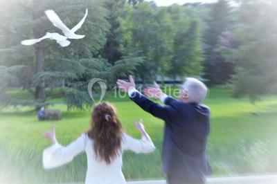 Miniature Location salle Saint-Rémy-lès-Chevreuse (Yvelines) - Domaine de Saint Paul #5 Salle lumineuse avec une grande table dressée pour un repas, décorée de fleurs et entourée de baies vitrées donnant sur un…