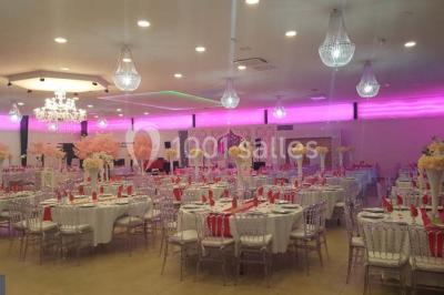 Assiette gastronomique avec un feuilleté garni, sauce, salade verte au parmesan et tomate cerise.