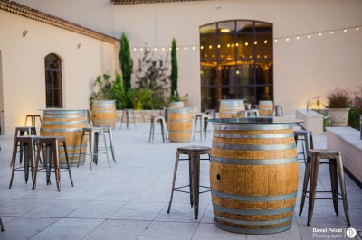 Miniature Location salle Coudoux (Bouches-du-Rhône) - Château Saint Hilaire #34 Un couple en tenue de mariage s'enlace dans un champ entouré d'oliviers sous une lumière douce.