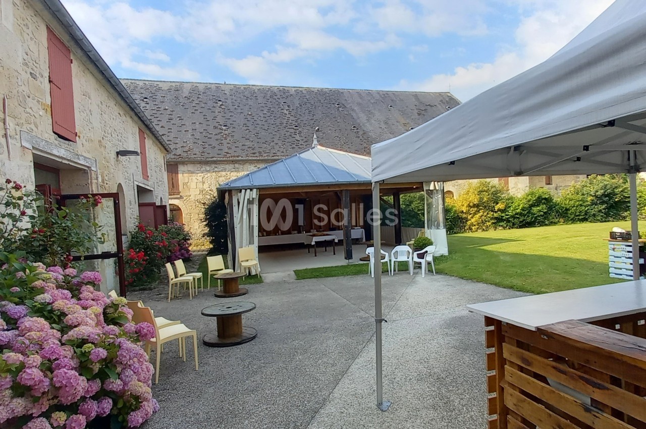 Véranda installée pour un buffet, La Croisée des Possibles
