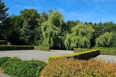 Plan du rez-de-chaussée avec trois salles numérotées et leurs dimensions indiquées en mètres carrés.