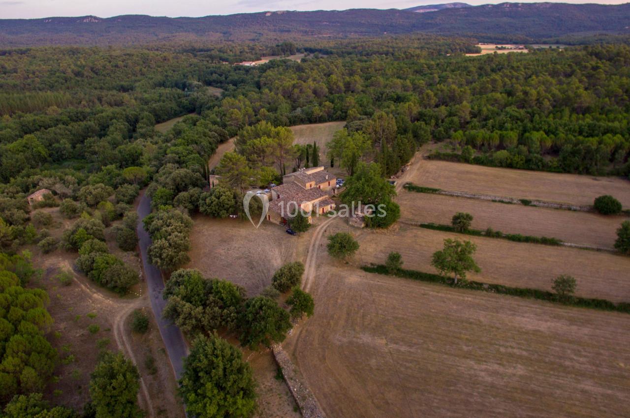 Vue aérienne du Domaine - Mariage - Vue depuis le Nord Vue aérienne du Domaine - Mariage - Vue depuis le Nord