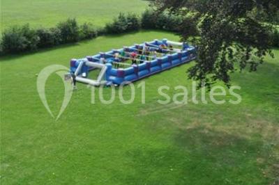 Plafond en bois apparent dans une pièce décorée avec un sapin de Noël blanc, un miroir et des meubles anciens.