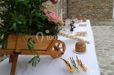 Miniature Traiteur Marles-en-Brie (Seine-et-Marne) - Eclat des Saveurs #7 Assiette composée de foie gras, gelée, pain brioché, tranches d'orange, groseilles, jeunes pousses et graines noires.