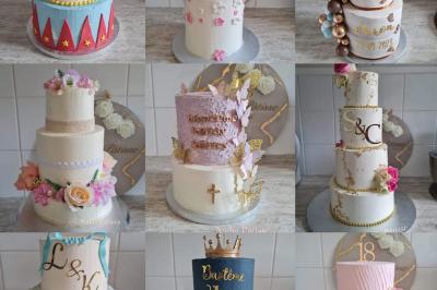 Miniature Traiteur Ormoy-Villers (Oise) - Crêpe House #40 Plateau à étages avec des coquilles garnies de crevettes, légumes et herbes, présenté sur une table de buffet.