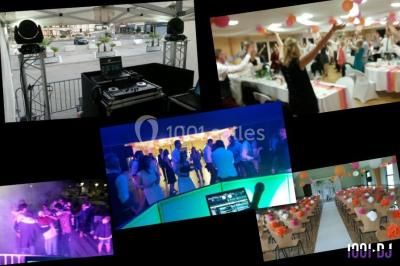 Miniature DJ Le Havre (Seine-Maritime) - Dj's Events MD Animation #4 Groupe de personnes dansant sous des lumières colorées dans une salle avec un plafond industriel.