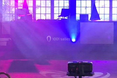 Miniature DJ Gagny (Seine-Saint-Denis) - Jour Précieux #16 Une femme en robe blanche joue de la harpe dans une salle décorée avec des plantes et des lumières.