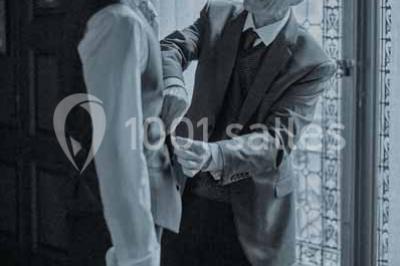 Miniature Location salle Lésigny (Seine-et-Marne) - Château de Lésigny #16 Feu d'artifice illuminant le ciel nocturne au-dessus d'un parc avec des spectateurs rassemblés sur une pelouse.