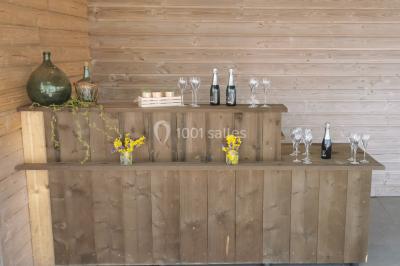 Radiateur sèche-serviettes blanc fixé sur un mur bleu, près d'un lavabo et d'étagères ouvertes.