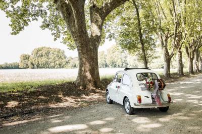 Miniature Location salle Miramas (Bouches-du-Rhône) - La Bambouseraie de Sulauze #91 Chambre lumineuse avec lit double, commode en bois, portant à vêtements, télévision et poutre apparente au plafond.