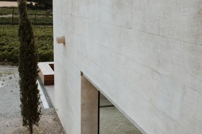 Miniature Location salle Eyguières (Bouches-du-Rhône) - Domaine du Vallon des Glauges #21 Un couple en tenue de mariage pose dans un champ d'oliviers sous une lumière douce.