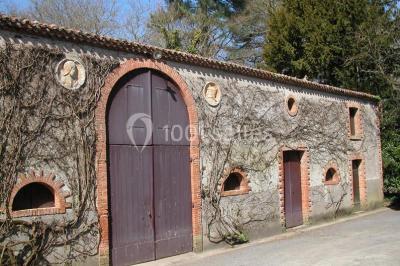Miniature Location salle La Chapelle-Heulin (Loire-Atlantique) - Château Cassemichère #31 Rangées de tonneaux en bois alignés dans une cave voûtée avec éclairage tamisé.