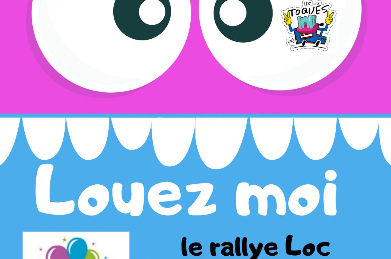 Illustration colorée avec des yeux stylisés, un texte ’Louez moi’ et des éléments graphiques festifs en arrière-plan.