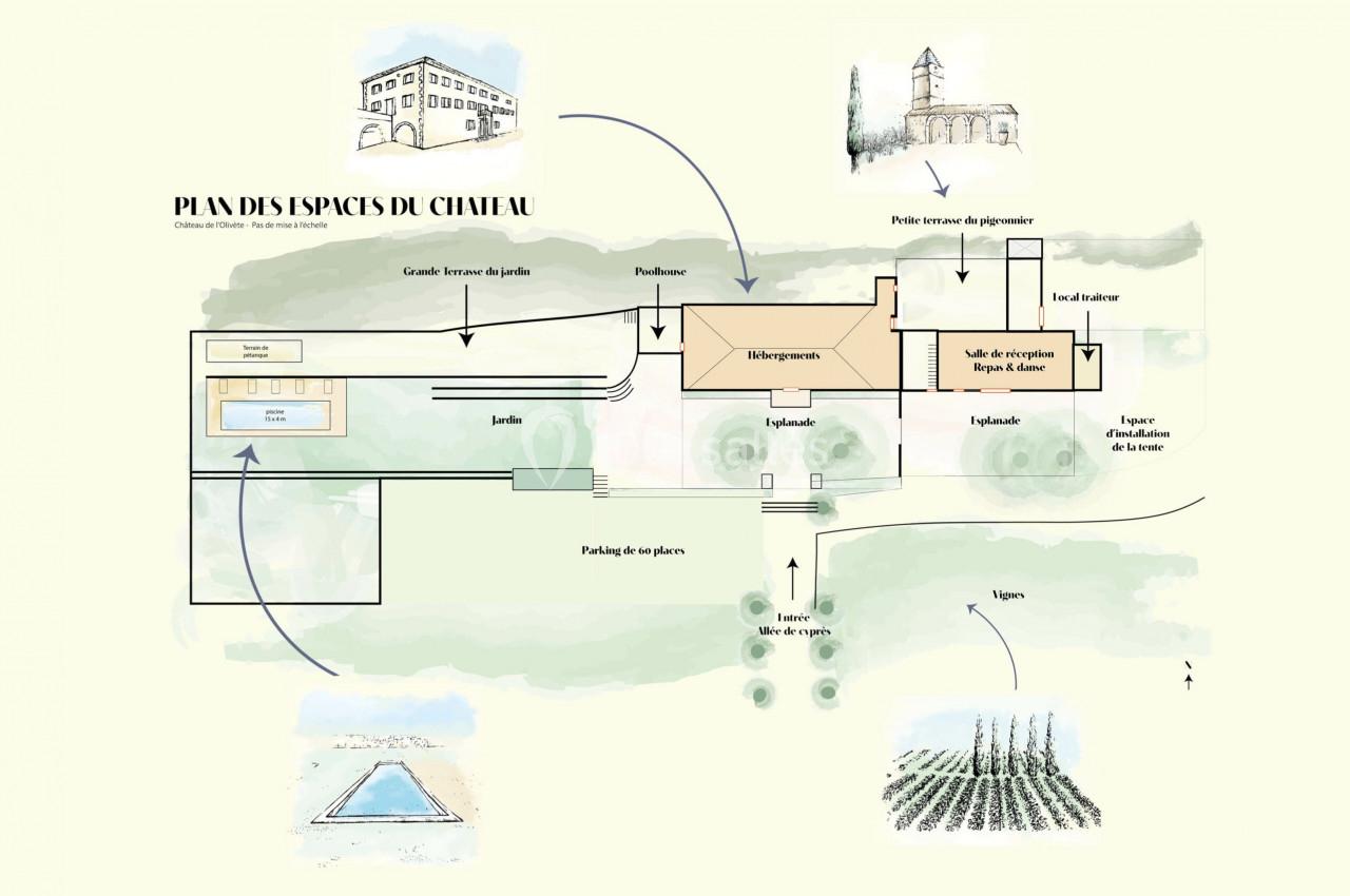 Location salle Cornillon (Gard) - Château de l’Olivete #18