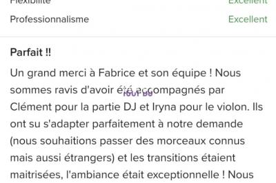 Miniature DJ Nice (Alpes-Maritimes) - Dj Clem G #6 Message WhatsApp remerciant ’Clément’ pour une fête incroyable, envoyé aujourd'hui à 18h45.