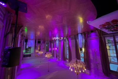 Miniature DJ Varennes-sur-Seine (Seine-et-Marne) - Dj Fred #19 Des mariés avancent sous des étincelles tenues par des invités, entourés d'une foule prenant des photos.