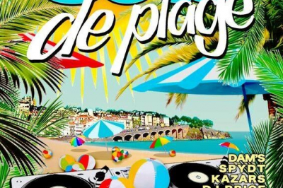 Affiche colorée annonçant le 50e anniversaire du Rachdingue avec une liste d'artistes et la date du 28 juillet.