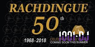 Texte alternatif : Affiche célébrant les 50 ans du Rachdingue, avec les dates 1968-2018 et mention d'un événement à venir.