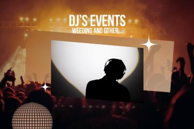 Table décorée avec des bougies allumées en premier plan, devant une fontaine éclairée et une réception en soirée.