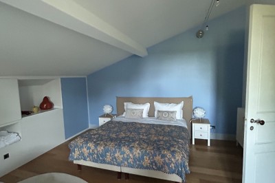 Miniature Location salle Arveyres (Gironde) - Château Larteau #64 Façade d'une grande maison en pierre claire avec volets bleus, entourée d'un jardin et d'une allée gravillonnée.