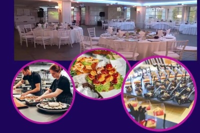 Miniature Traiteur Reyersviller (Moselle) - Le 58 Traiteur #19 Buffet avec plusieurs plats chauds en marmites en inox, accompagné de sauces et d'assiettes en arrière-plan.