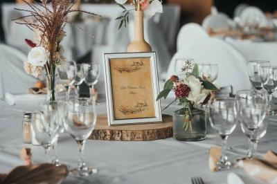 Éoliennes dans un paysage rural avec des vignes au premier plan et un ciel nuageux en arrière-plan.