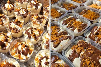 Miniature Traiteur Noailles (Oise) - Baffetti  #2 Assiette de tagliatelles fraîches avec sauce tomate, morceaux de viande, persil frais et croûton garni de lard grillé.