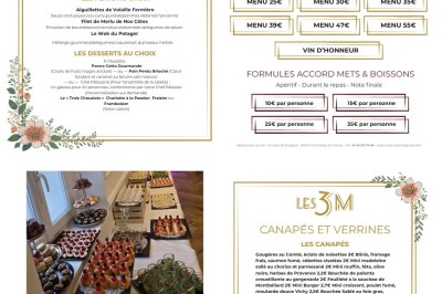 Présentation des espaces modulables pour événements avec photos, capacités d'accueil et détails des services proposés.