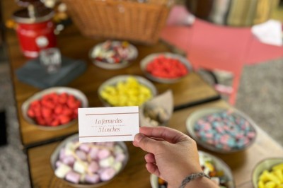 Plateau à trois étages avec fraises et morceaux de fruits, accompagné d'une fontaine de chocolat sur une table.