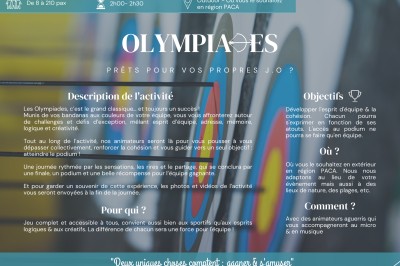 Une affiche promotionnelle décrivant une animation de quiz sur le thème de Noël, avec détails sur l'activité et les…