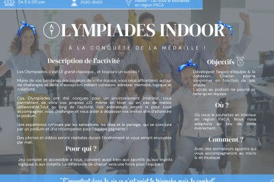 Une affiche promotionnelle décrivant une animation de quiz sur le thème de Noël, avec détails sur l'activité et les…