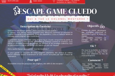 Une affiche promotionnelle décrivant une animation de quiz sur le thème de Noël, avec détails sur l'activité et les…