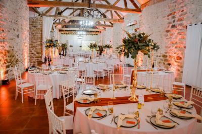 Miniature Location salle La Chapelle-Gauthier (Seine-et-Marne) - Nomade-Lodge #69 Une mariée en robe blanche applaudit devant un groupe de personnes dans un jardin lors d'une célébration.