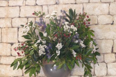 Miniature Location salle Sainte-Gemme-la-Plaine (Vendée) - Château de la Chevallerie #23 Un couple marche dans le jardin d'un château ancien entouré de verdure par une journée ensoleillée.